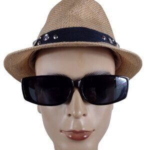 ELLURE  RECTANGULAR BLACK PLACTIC SUNGLASSES # ELS112